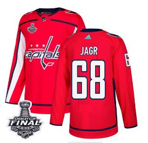 Adidas Capitals #68 Jaromir Jagr Red Home Authentic 2018 Stanley Cup Final Stitched NHL Jersey