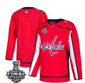 Adidas Capitals Blank Red Home Authentic 2018 Stanley Cup Final Stitched NHL Jersey