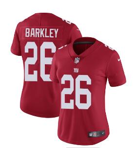 Nike Giants #26 Saquon Barkley Red Alternate Women's Stitched NFL Vapor Untouchable Limited Jersey