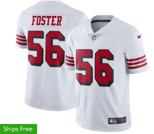 Men's San Francisco 49ers Reuben Foster Nike White Color Rush Vapor Untouchable Limited Player Jersey