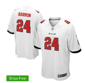Mens Tampa Bay Buccaneers Mark Barron No. 24 Nike White Game Football Jersey