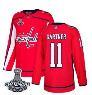 Adidas Washington Capitals #11 Mike Gartner Red Home Authentic Stanley Cup Final Champions Stitched NHL Jersey