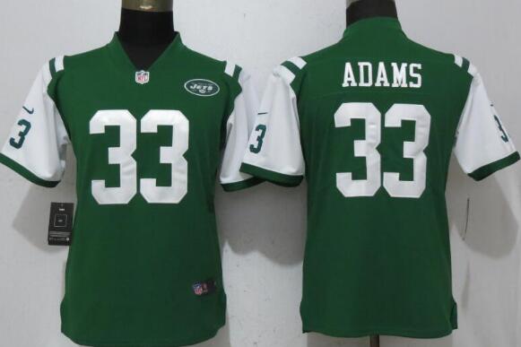 Women Nike New York Jets 33 Adams Green 2017 Vapor Untouchable Baseball Jersey