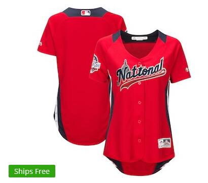 Women's National League Majestic Scarlet 2018 MLB All-Star Game Home Run Derby Team Jersey