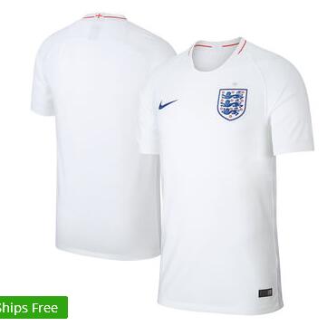 England National Team Nike 2018 Home Replica Stadium Blank Jersey – White/Royal