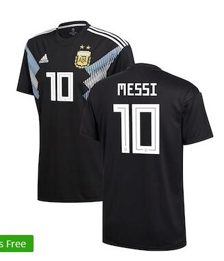 Lionel Messi Argentina National Team adidas 2018 Away Replica Player Jersey – Black
