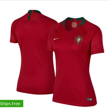 Portugal National Team Nike Women's 2018 Home Replica Stadium Blank Jersey – Red