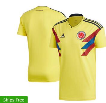 Colombia National Team adidas 2018 Home Replica Blank Jersey - Yellow