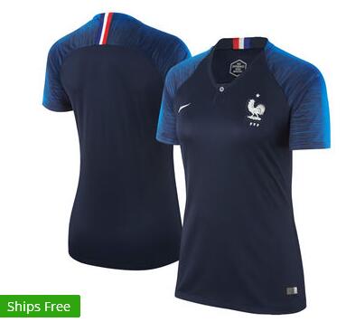 France National Team Nike Women's 2018 Home Replica Stadium Jersey – Navy