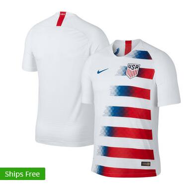 USWNT Nike Women's 2018 Home Replica Stadium Custom Jersey – White/Red for MEN