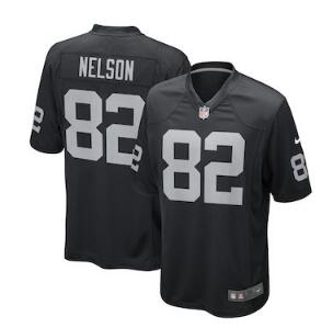 Men's Oakland Raiders Jordy Nelson Nike Black Game Jersey