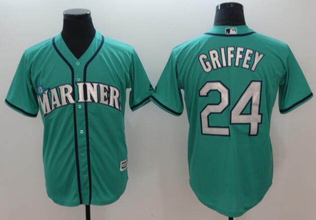 Men's Seattle Mariners Ken Griffey Jr. Majestic Northwest Green Alternate Cool Base Player Jersey