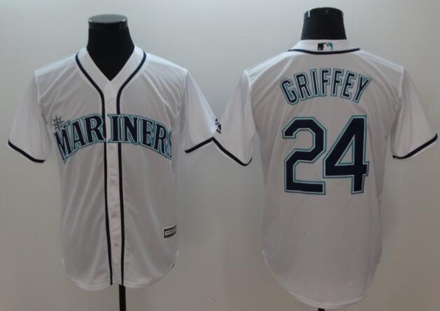 Men's Seattle Mariners Ken Griffey Jr. Majestic White Home Cool Base Player Jersey