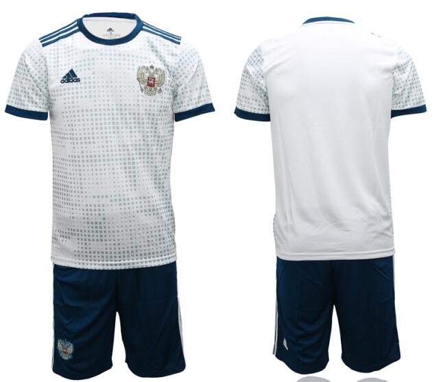 Russia National Team adidas 2018 Away Replica Blank Jersey – White/Green