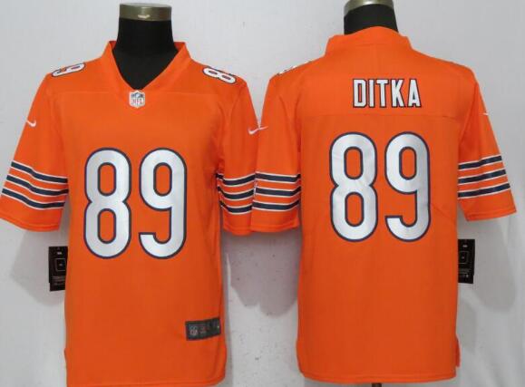 New Nike Chicago Bears 89 Ditka Orange 2017 Vapor Untouchable Limited Player  Jersey