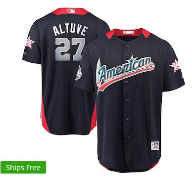 Men's American League Jose Altuve Majestic Navy 2018 MLB All-Star Game Home Run Derby Player Jersey