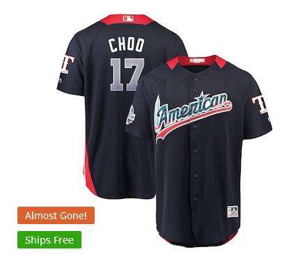 Men's American League Shin Soo Choo Majestic Navy 2018 MLB All-Star Game Home Run Derby Player Jersey