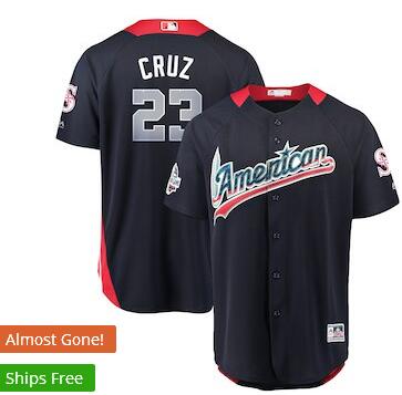 Men's American League Nelson Cruz Majestic Navy 2018 MLB All-Star Game Home Run Derby Player Jersey