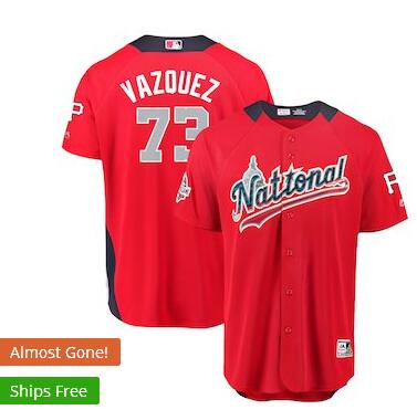 Men's National League Aaron Nola Majestic Red 2018 MLB All-Star Game Home Run Derby Player Jersey