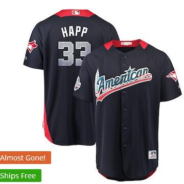 Men's American League JA Happ Majestic Navy 2018 MLB All-Star Game Home Run Derby Player Jersey