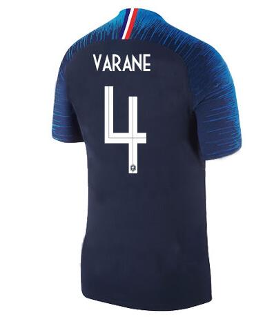 WORLD CUP 2018 FRENCH RAPHAEL VARANE #4 HOME JERSEY, FIFA WORLD CUP 2018 FRENCH HOME JERSEY