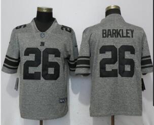 Nike New York Giants 26 Saquon Barkley Gray Vapor Untouchable Limited Jersey