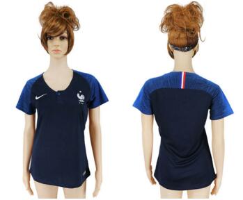 France Home Women 2018 FIFA World Cup Soccer Jersey