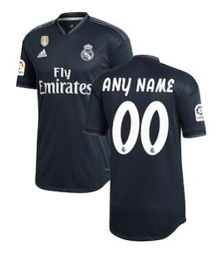 Men's adidas Gray Real Madrid 2018/19 Away Authentic Custom Jersey