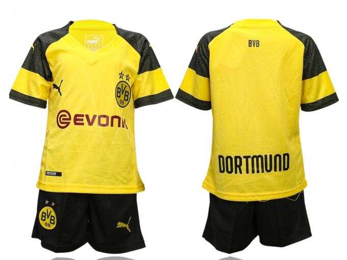 Youth Kids Puma Borussia Dortmund '16-'17 International Home Soccer Jersey (Cyber Yellow/