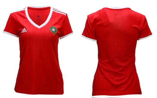 Morocco home woman  soccer jersey can with any name and NO.