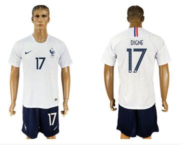France 17 DIGNE Away 2018 FIFA World Cup Soccer Jersey