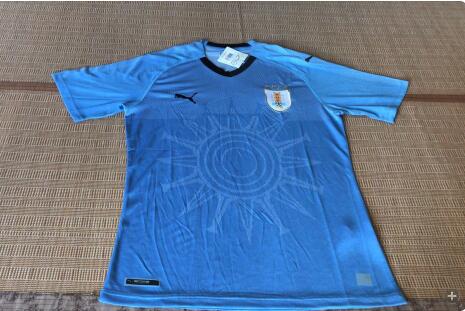 Men Uruguay Puma  Home Shirt Replica Jersey - Blue/Gold