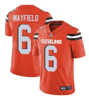 Youth Nike Browns #6 Baker Mayfield Orange Alternate Youth Stitched NFL Vapor Untouchable Limited Jersey