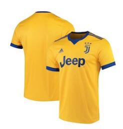 Juventus Adidas 2017/18 Away Replica Jersey - Gold/Royal