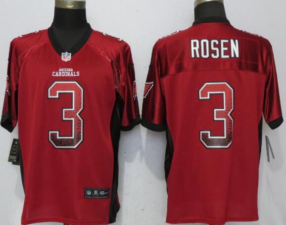 NEW Nike Arizona Cardinals 3 Rosen Drift Fashion Red Elite Jerseys