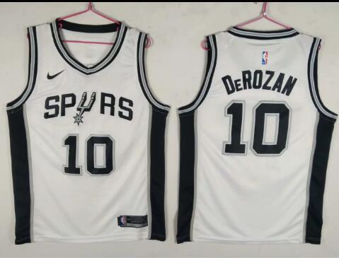 Men's San Antonio Spurs DeMar DeRozan  10# Basketball Jersey in White