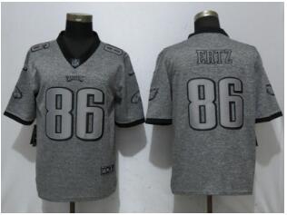 Nike Philadelphia Eagles #86 Zach Ertz Gray Gridiron Gray Vapor Untouchable Limited Jersey