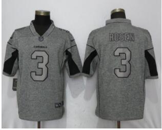 Nike Arizona Cardinals #3 Josh Rosen Gray Gridiron Gray Vapor Untouchable Limited Jersey