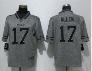 Nike Buffalo Bills #17 Josh Allen Gray Gridiron Gray Vapor Untouchable Limited Jersey