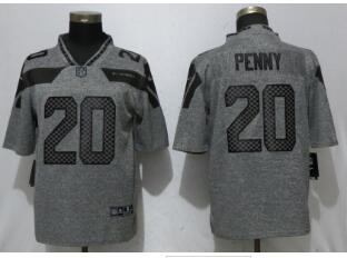 Nike Seattle Seahawks 20 Rashaad Penny Gray Gridiron Gray Vapor Untouchable Limited Jersey
