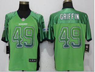 Nike Seattle Seahawks #49 Shaquill Griffin Green Drift Fashion Elite Jersey