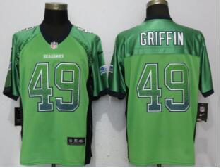 Nike Seattle Seahawks #49 Shaquill Griffin Green Drift Fashion Elite Jersey