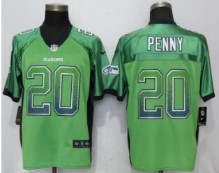 Nike Seattle Seahawks #20 Rashaad Penny Green Drift Fashion Elite Jersey