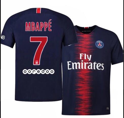 Men Kylian Mbappe Paris Saint-Germain 18/19 Home Jersey by Nike