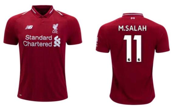 Men Mohamed Salah Liverpool 18/19 Home Jersey by New Balance