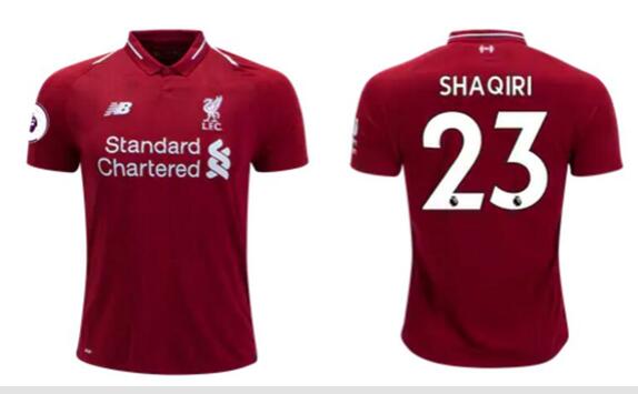 Men Xherdan Shaqiri Liverpool 18/19 Home Jersey by New Balance