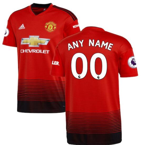 Men's adidas Red Manchester United 2018/19 Home Replica Custom Jersey