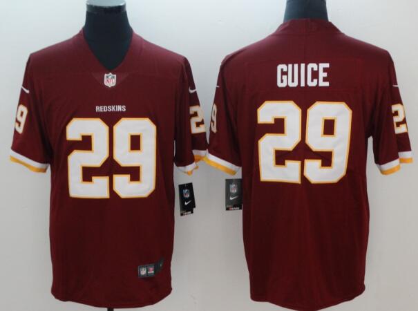 Nike Washington Redskins #29 Derrius Guice Red 2018 NFL Draft Pick Elite Jersey