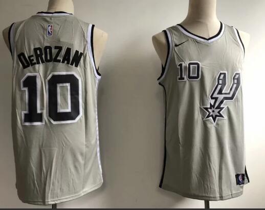 Nike San Antonio Spurs #10 DeMar DeRozan Silver NBA Swingman Statement Edition Jersey