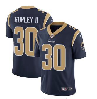 Nike Los Angeles Rams #30 Todd Gurley II Navy Blue Team Color Men's Stitched NFL Vapor Untouchable Limited Jersey